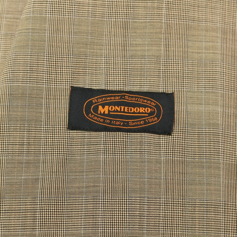 [Used] Montedoro Wool Check Balmac Coat Brown [50] [Condition Rank C] [Men&