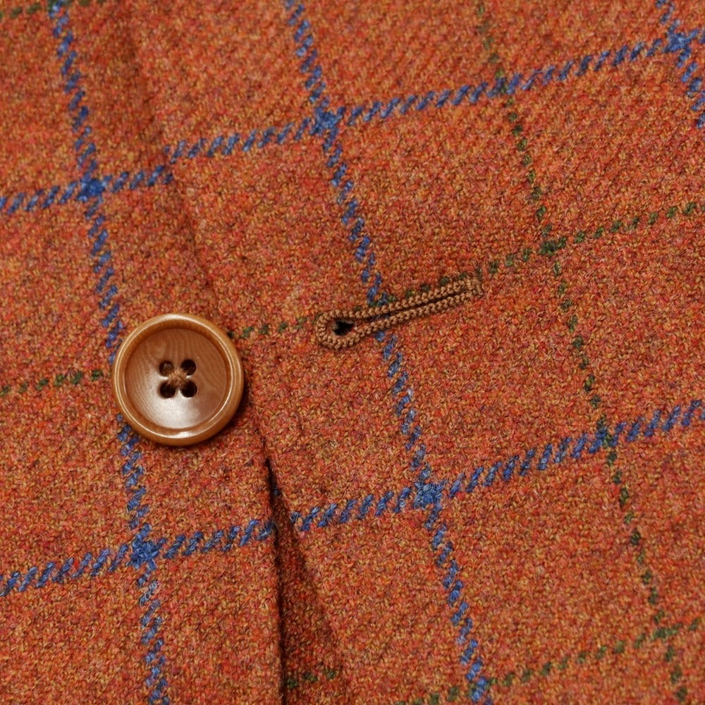 [Used] RAVAZZOLO Tweed wool check casual jacket, terracotta brown x blue [Size 50] [BRW] [A/W] [Condition Rank B] ​​[Men&