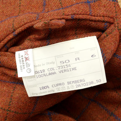 [Used] RAVAZZOLO Tweed wool check casual jacket, terracotta brown x blue [Size 50] [BRW] [A/W] [Condition Rank B] ​​[Men&