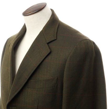 [Used] Castangia Herringbone Wool Check Jacket Olive x Black x Red [Size 50] [GRN] [A/W] [Condition Rank C] [Men&