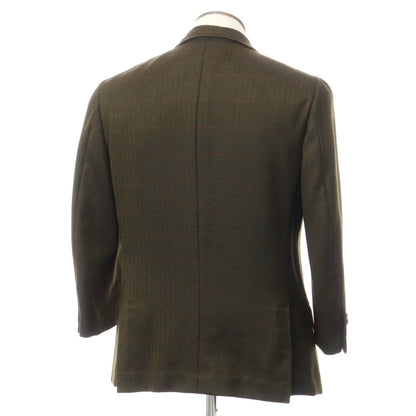 [Used] Castangia Herringbone Wool Check Jacket Olive x Black x Red [Size 50] [GRN] [A/W] [Condition Rank C] [Men&