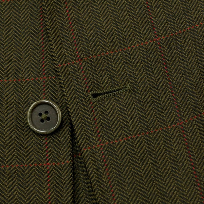 [Used] Castangia Herringbone Wool Check Jacket Olive x Black x Red [Size 50] [GRN] [A/W] [Condition Rank C] [Men&