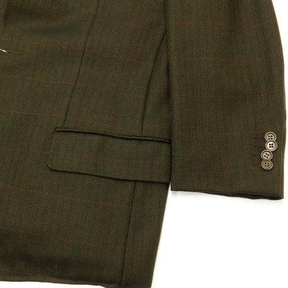 [Used] Castangia Herringbone Wool Check Jacket Olive x Black x Red [Size 50] [GRN] [A/W] [Condition Rank C] [Men&