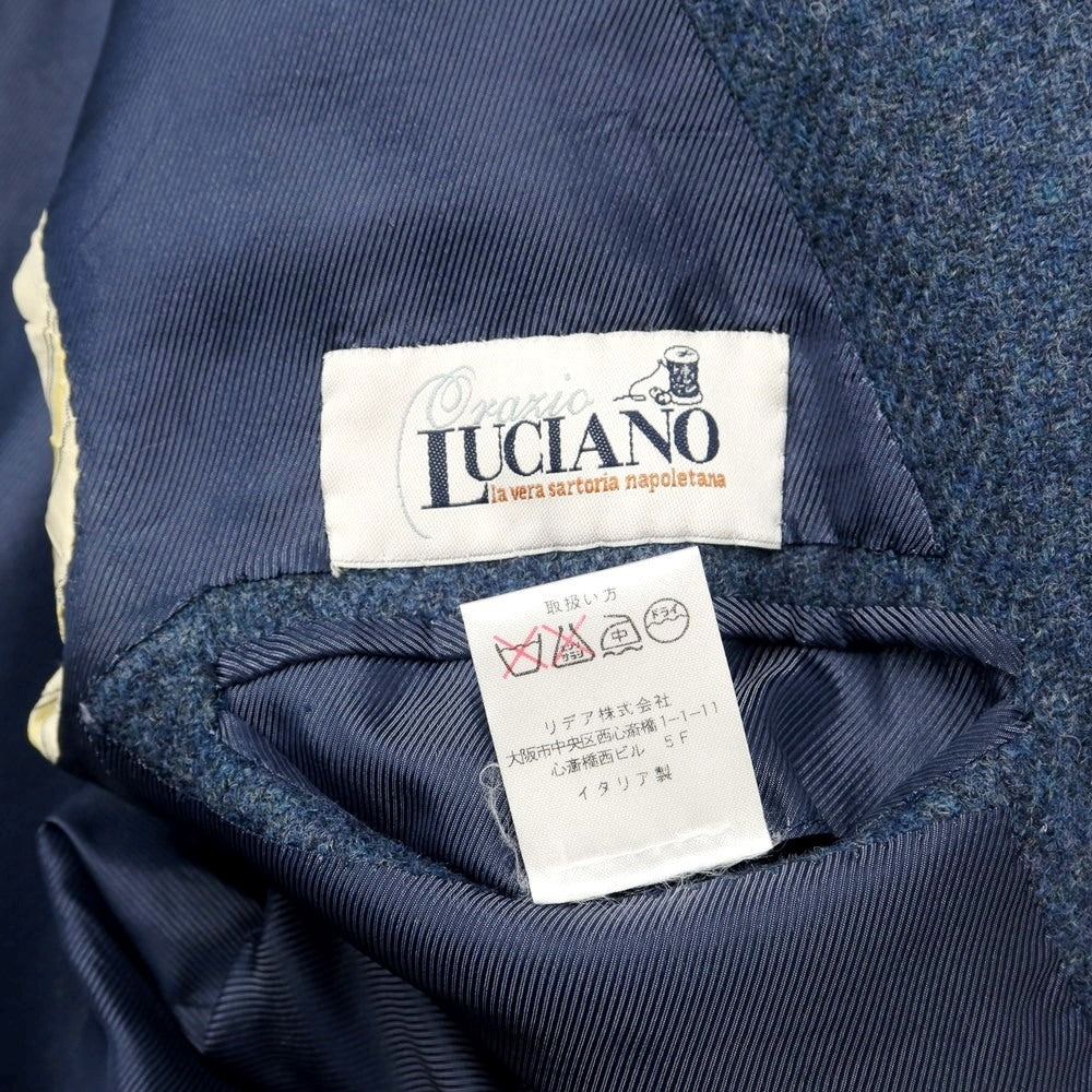 [Used] Orazio Luciano Tweed wool check tailored jacket in blue [Size 50] [BLU] [A/W] [Condition Rank B] ​​[Men&