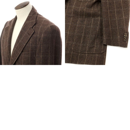 [Used] Belvest Wool Cashmere Check Tailored Jacket Dark Brown [Size 50] [BRW] [A/W] [Condition Rank C] [Men&