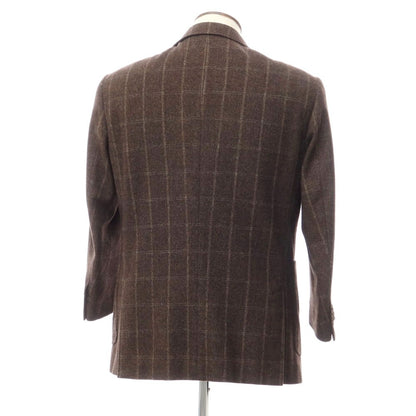 [Used] Belvest Wool Cashmere Check Tailored Jacket Dark Brown [Size 50] [BRW] [A/W] [Condition Rank C] [Men&