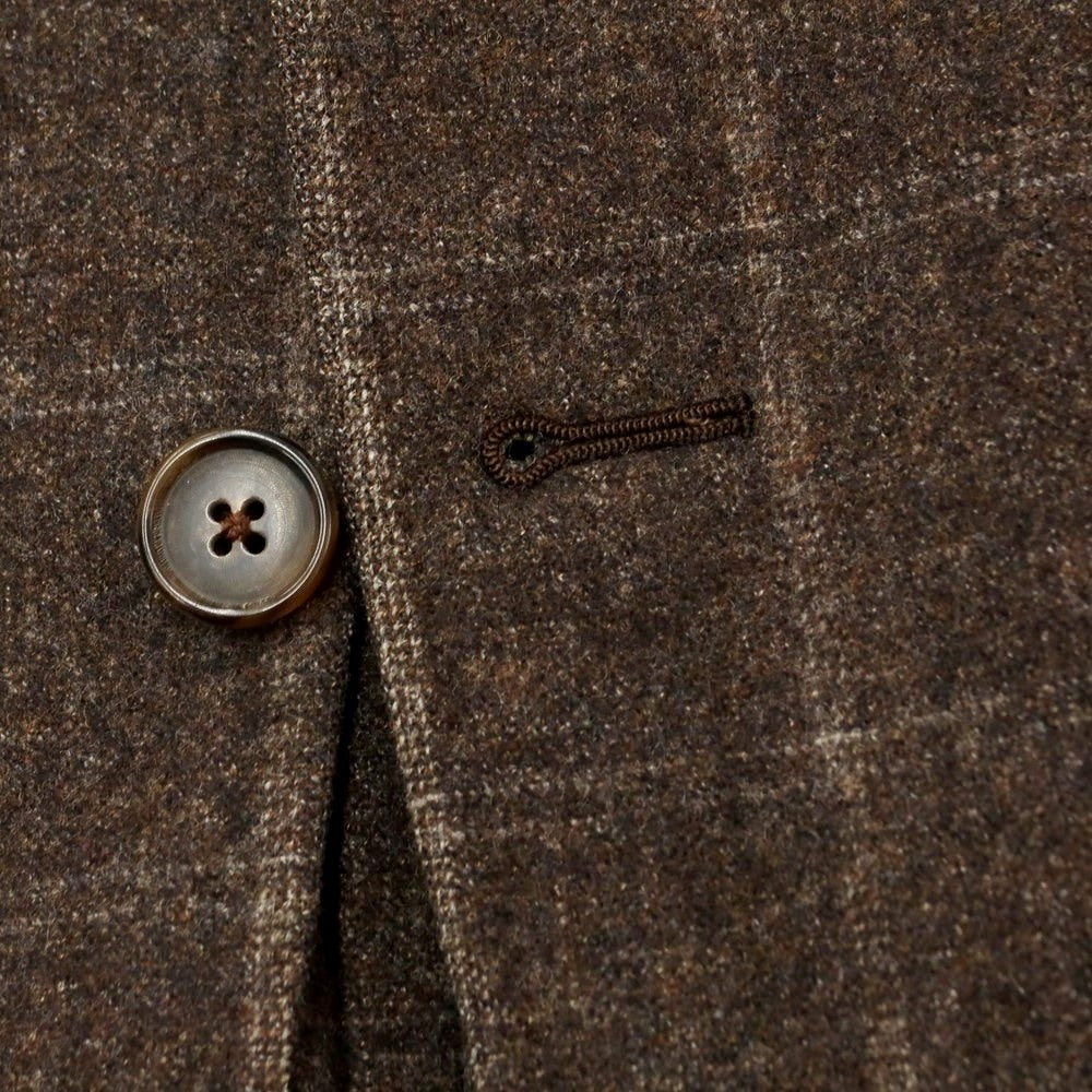 [Used] Belvest Wool Cashmere Check Tailored Jacket Dark Brown [Size 50] [BRW] [A/W] [Condition Rank C] [Men&