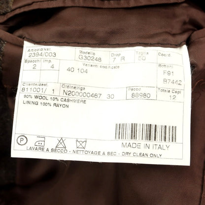 [Used] Belvest Wool Cashmere Check Tailored Jacket Dark Brown [Size 50] [BRW] [A/W] [Condition Rank C] [Men&