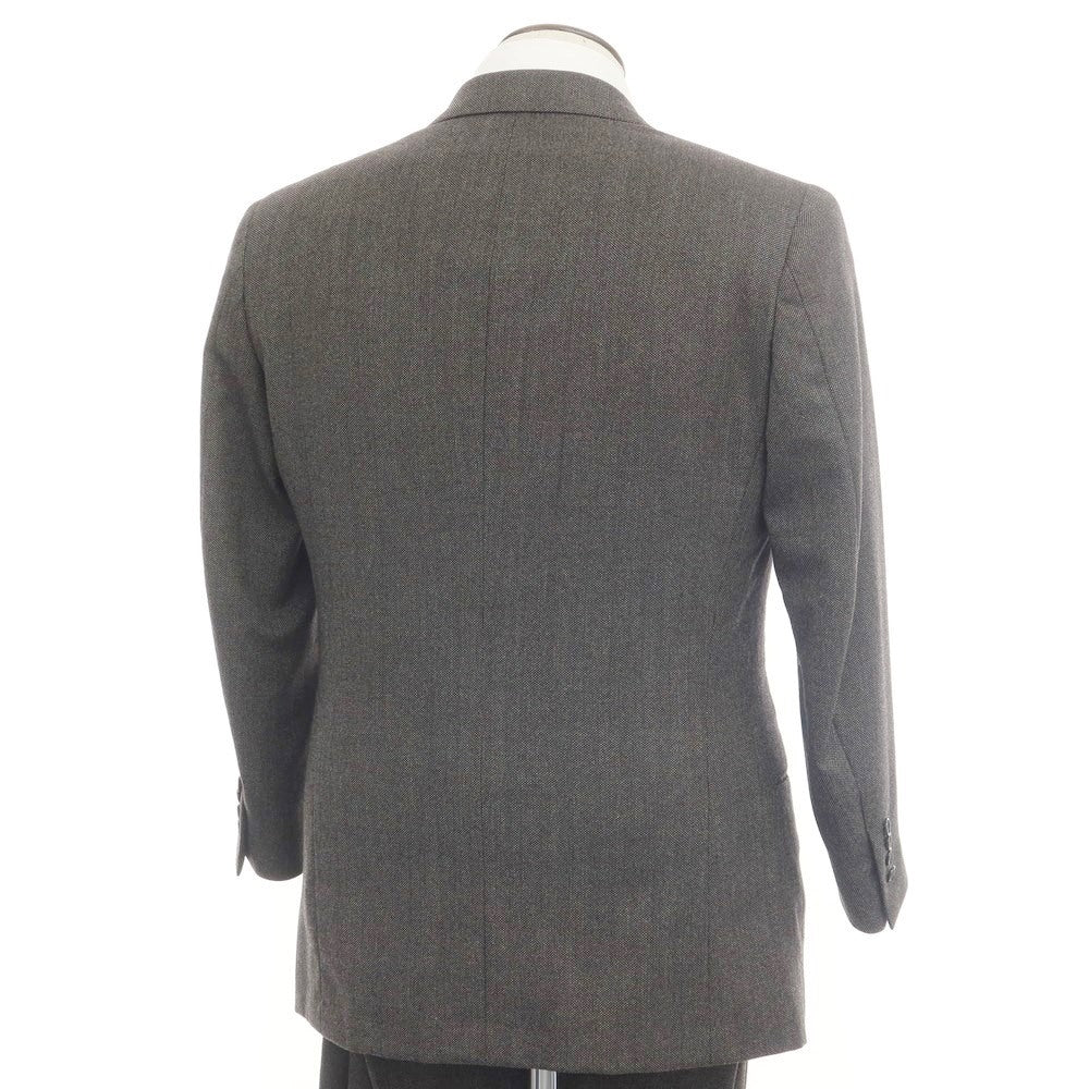 [Used] Luciano Barbera Wool double-breasted suit, brown grey [50] [Condition: D] [Men&