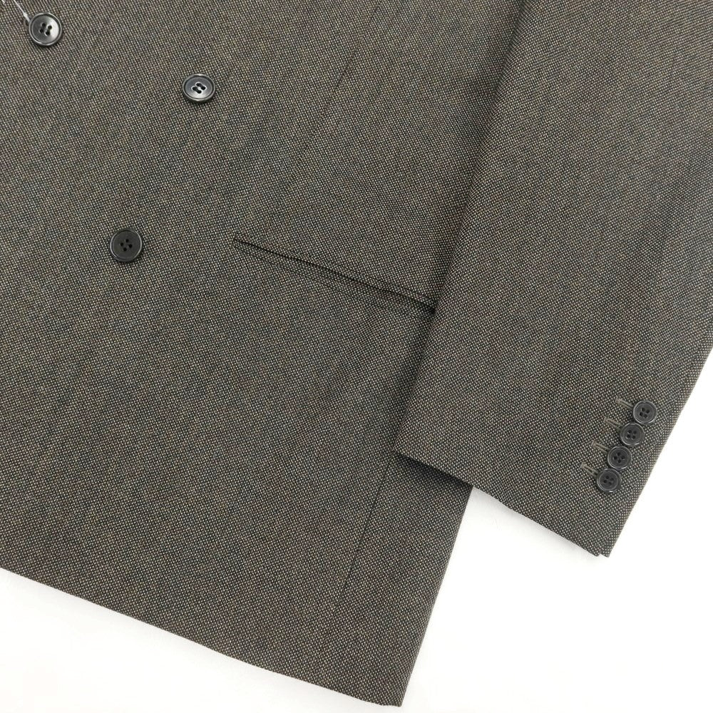 [Used] Luciano Barbera Wool double-breasted suit, brown grey [50] [Condition: D] [Men&