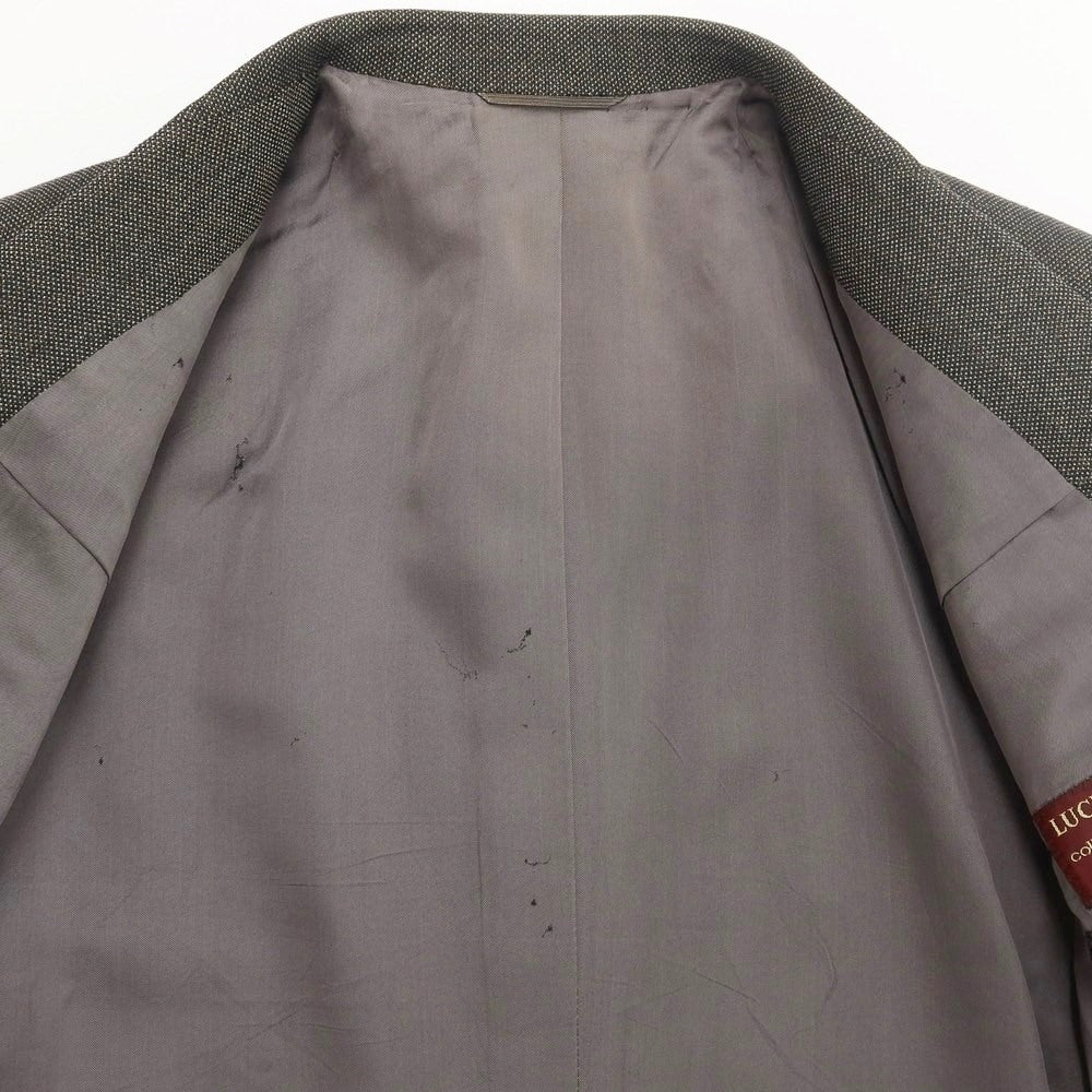 [Used] Luciano Barbera Wool double-breasted suit, brown grey [50] [Condition: D] [Men&