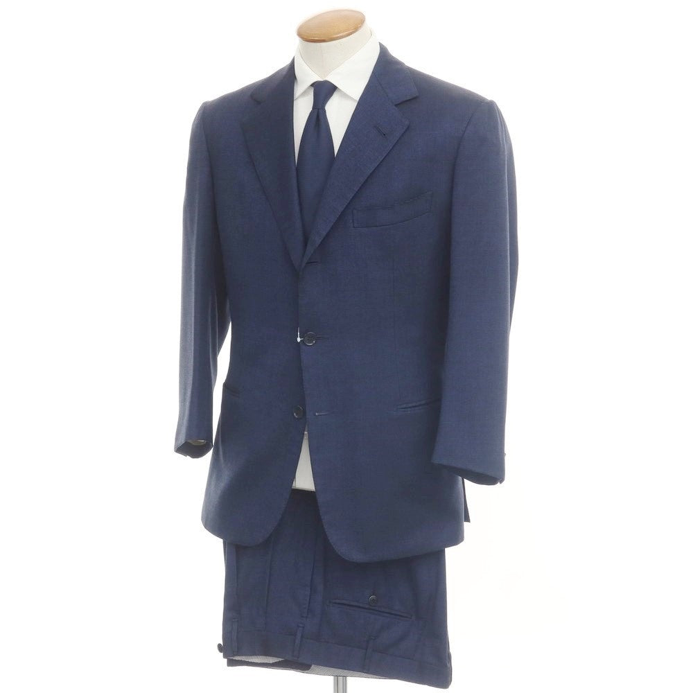 [Used] GIANNI CAMPAGNA wool 3-button suit, navy [48] [Condition rank D] [Men&