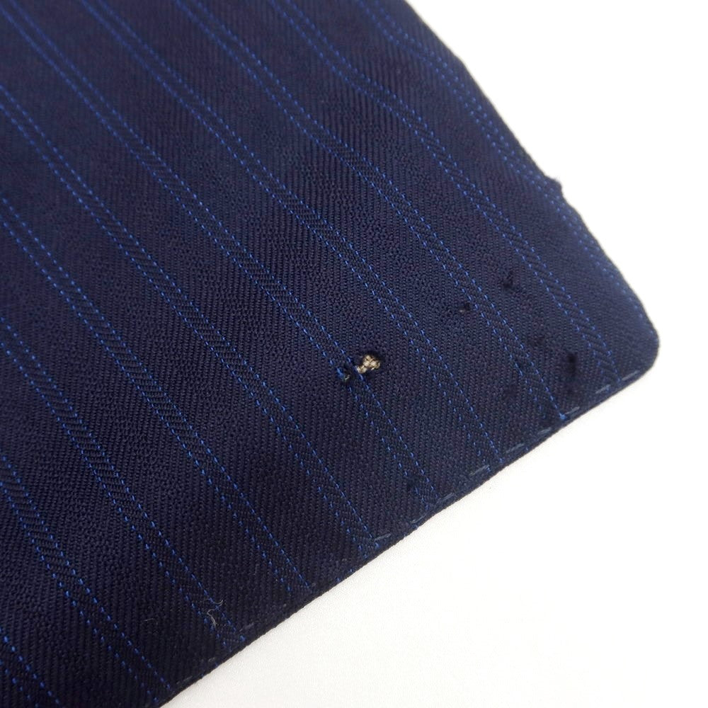 [Used] MARIO PECORA Wool Striped Double Breasted Suit Navy x Blue [No size indicated (L)] [Condition Rank D] [Men&