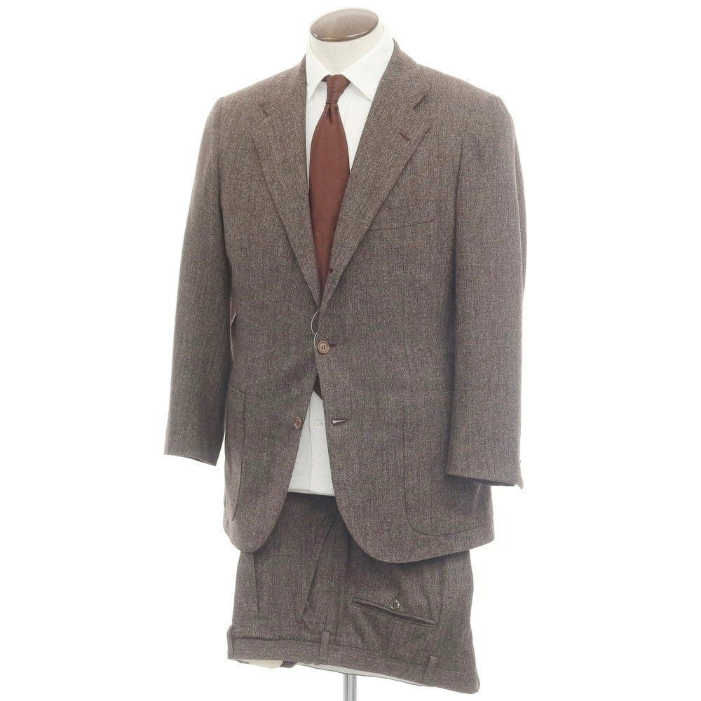 [Used] Kiton wool 3-button suit, brown [No size indicated (approximately XL)] [Condition rank D] [Men&