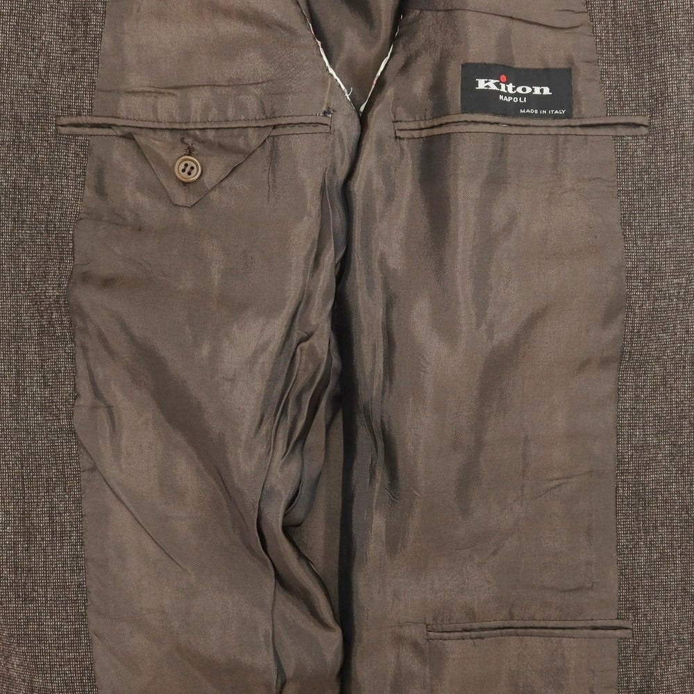 [Used] Kiton wool 3-button suit, brown [No size indicated (approximately XL)] [Condition rank D] [Men&