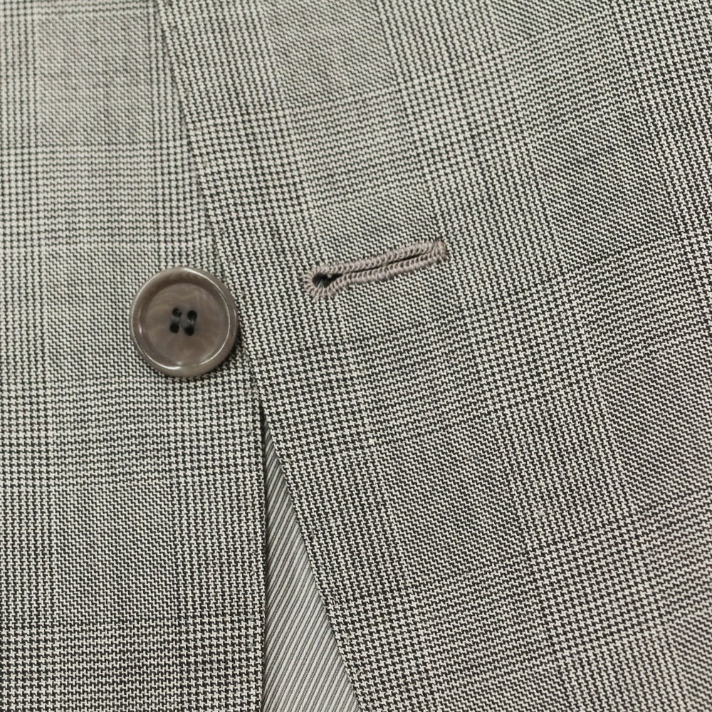 [Used] Sartoria Attolini Wool Check Set-up 3-Button Suit Grey [52] [Condition Rank C] [Men&