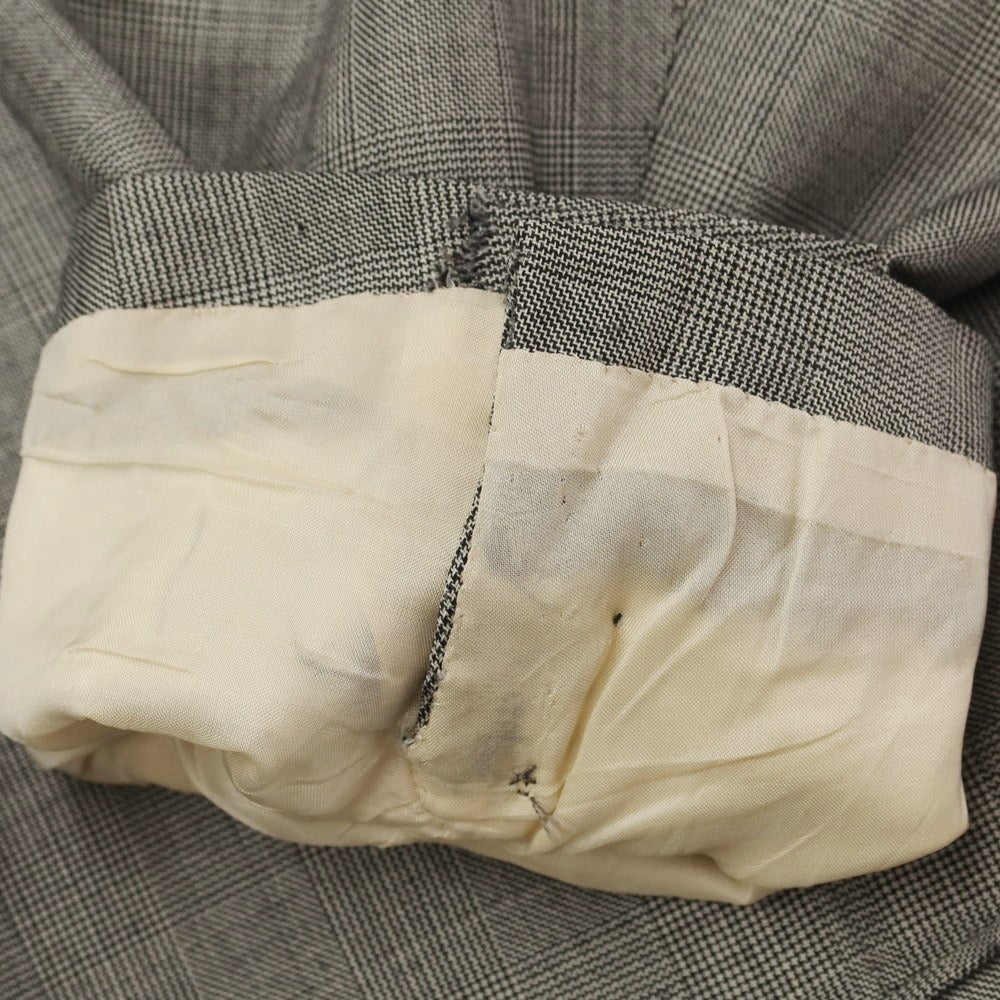 [Used] Sartoria Attolini Wool Check Set-up 3-Button Suit Grey [52] [Condition Rank C] [Men&