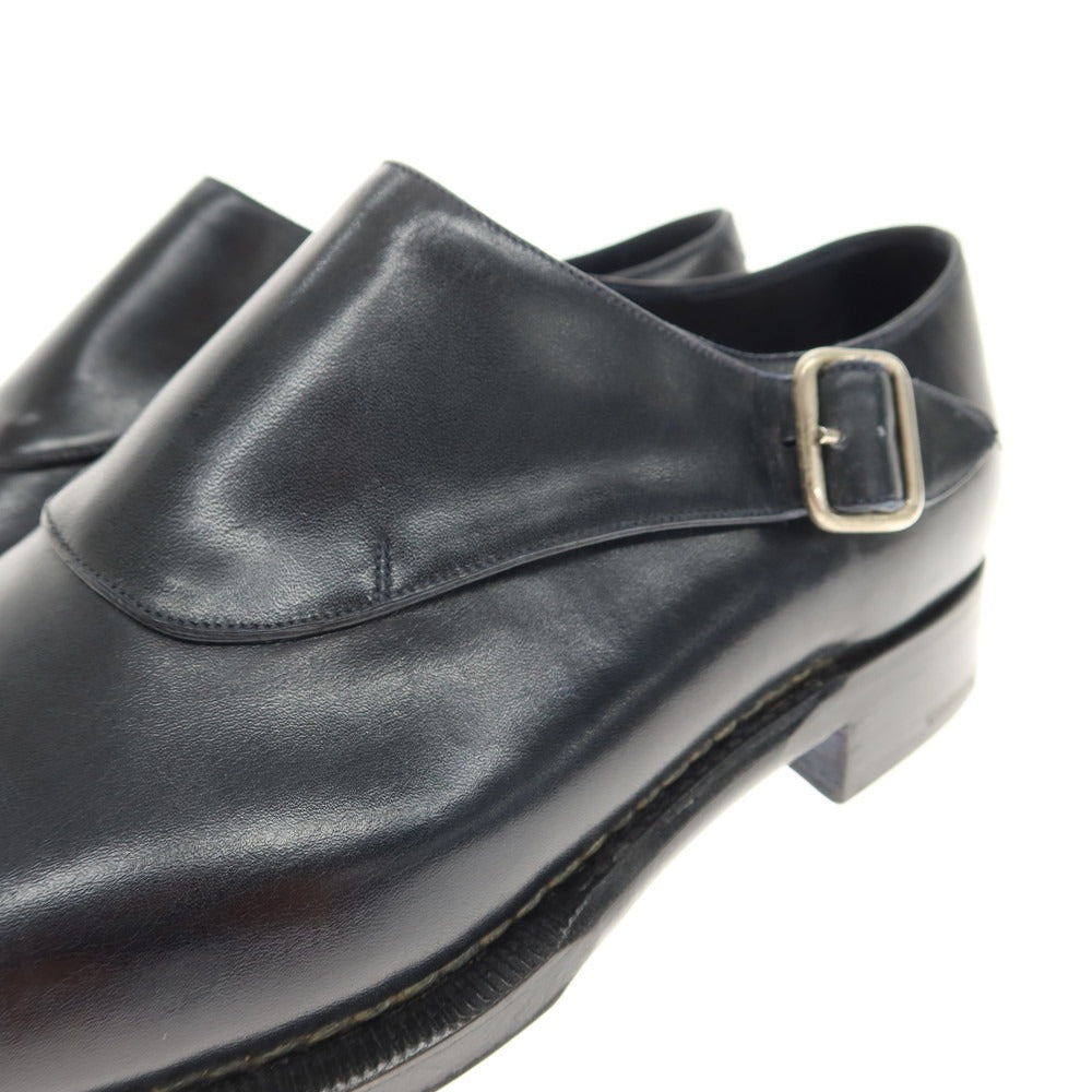 [Used] [Unused] Silvano Lattanzi CAVALLERESCO special order rivegauche single monk dress shoes dark navy [Size 6 1/2] [NVY] [S/S/A/W] [Condition Rank S] [Men&