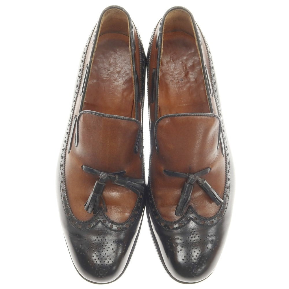 [Used] JM WESTON Wingtip Tassel Loafers Brown x Black [Size 7 1/2 E] [BRW] [S/S/A/W] [Condition Rank C] [Men&