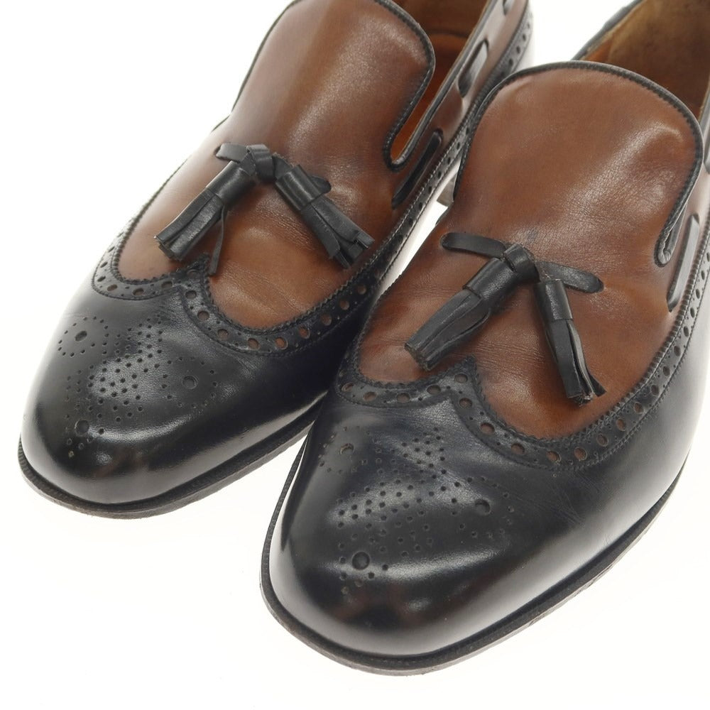 [Used] JM WESTON Wingtip Tassel Loafers Brown x Black [Size 7 1/2 E] [BRW] [S/S/A/W] [Condition Rank C] [Men&