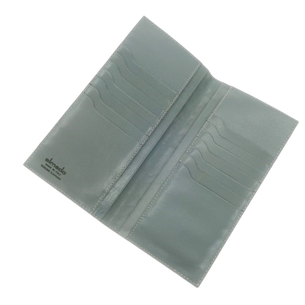 [Used] Almedo elephant leather long wallet, khaki gray x grayish green [GRY] [S/S/A/W] [Condition rank B] ​​[Men&