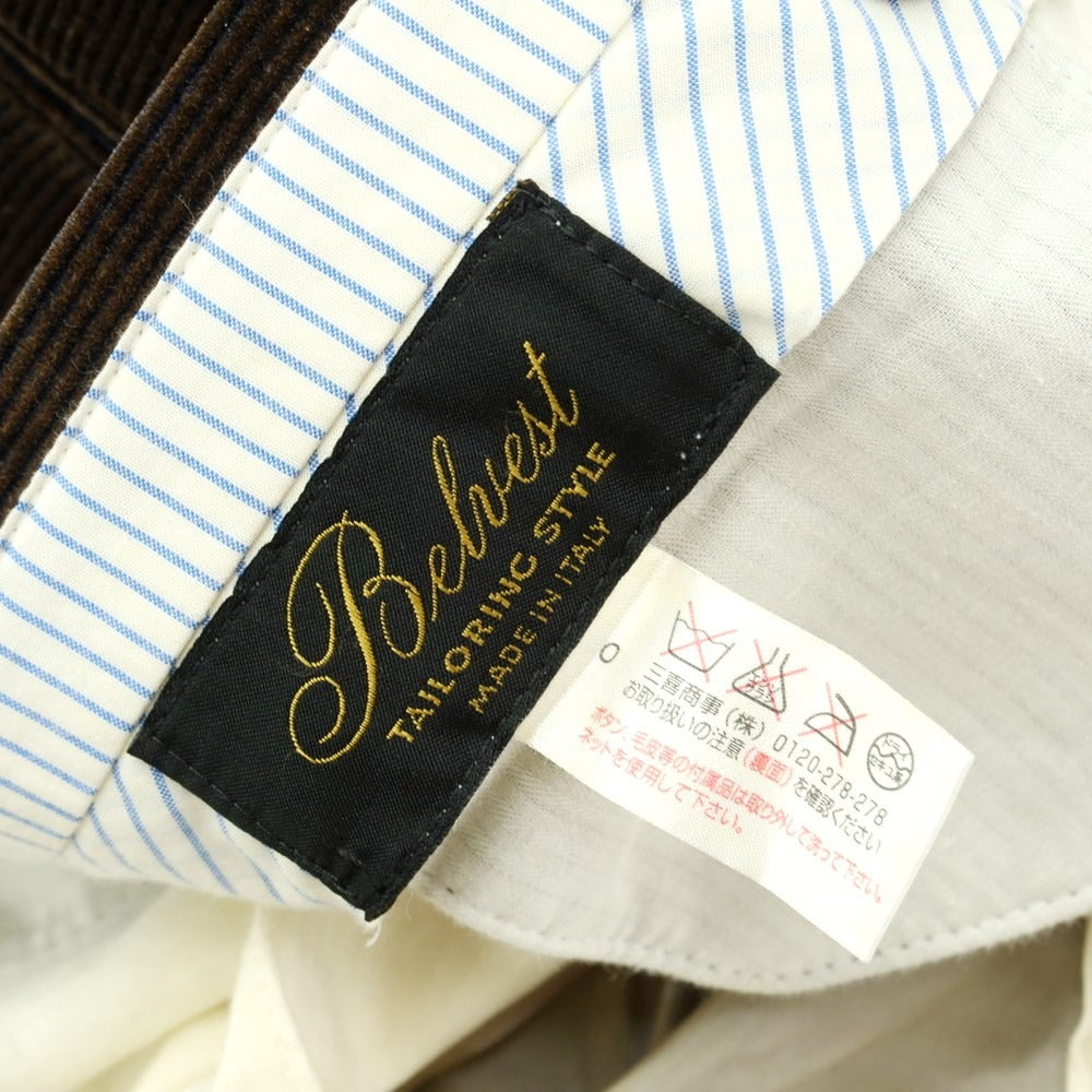 [Used] Belvest Cotton Corduroy Pants Brown [Size not specified (approximately XL)] [BRW] [A/W] [Condition Rank B] ​​[Men&