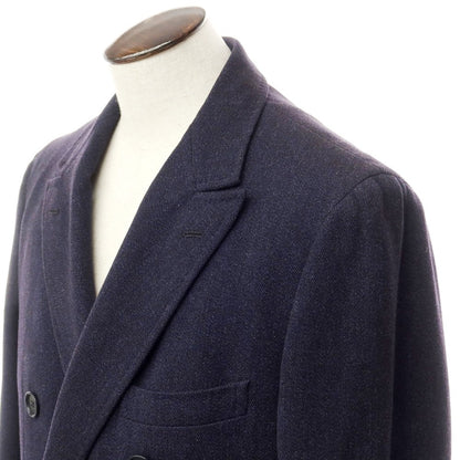 [Used] Sartorio wool cotton cashmere double-breasted coat, navy [size 50] [NVY] [A/W] [Condition rank B] ​​[Men&