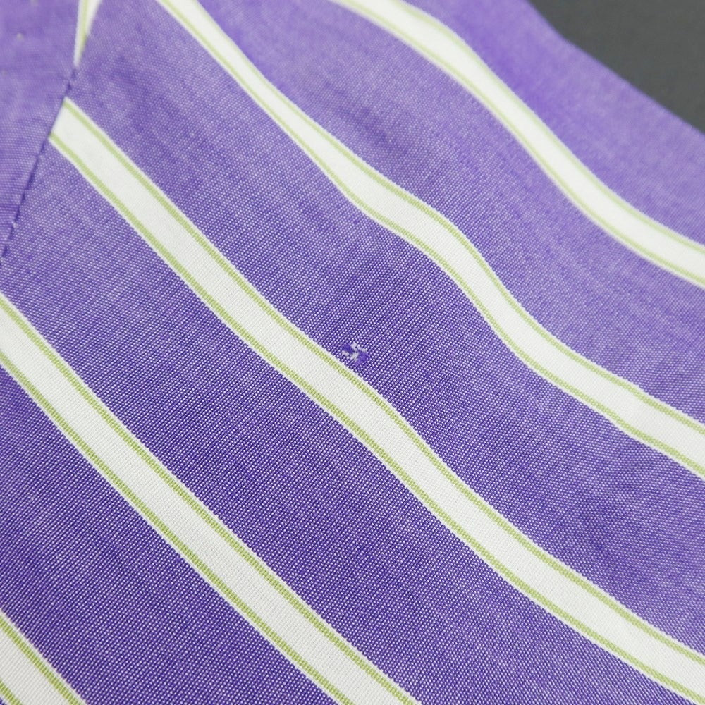 [Used] GRIFONI Cotton Striped Regular Collar Dress Shirt Purple x White [Size L] [PUP] [S/S/A/W] [Condition Rank C] [Men&