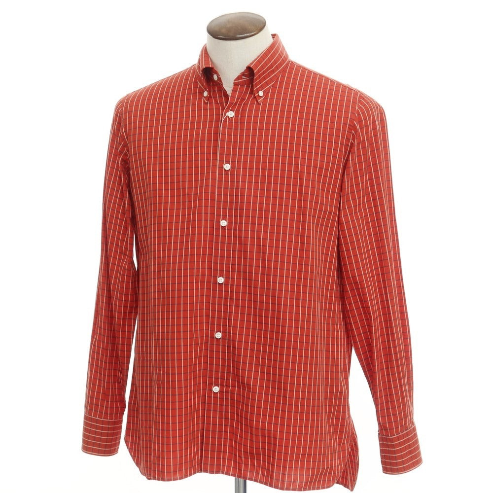 [Used] CICERI Cotton Check Button-down Casual Shirt Red x White [Size 41] [RED] [S/S/A/W] [Condition Rank C] [Men&