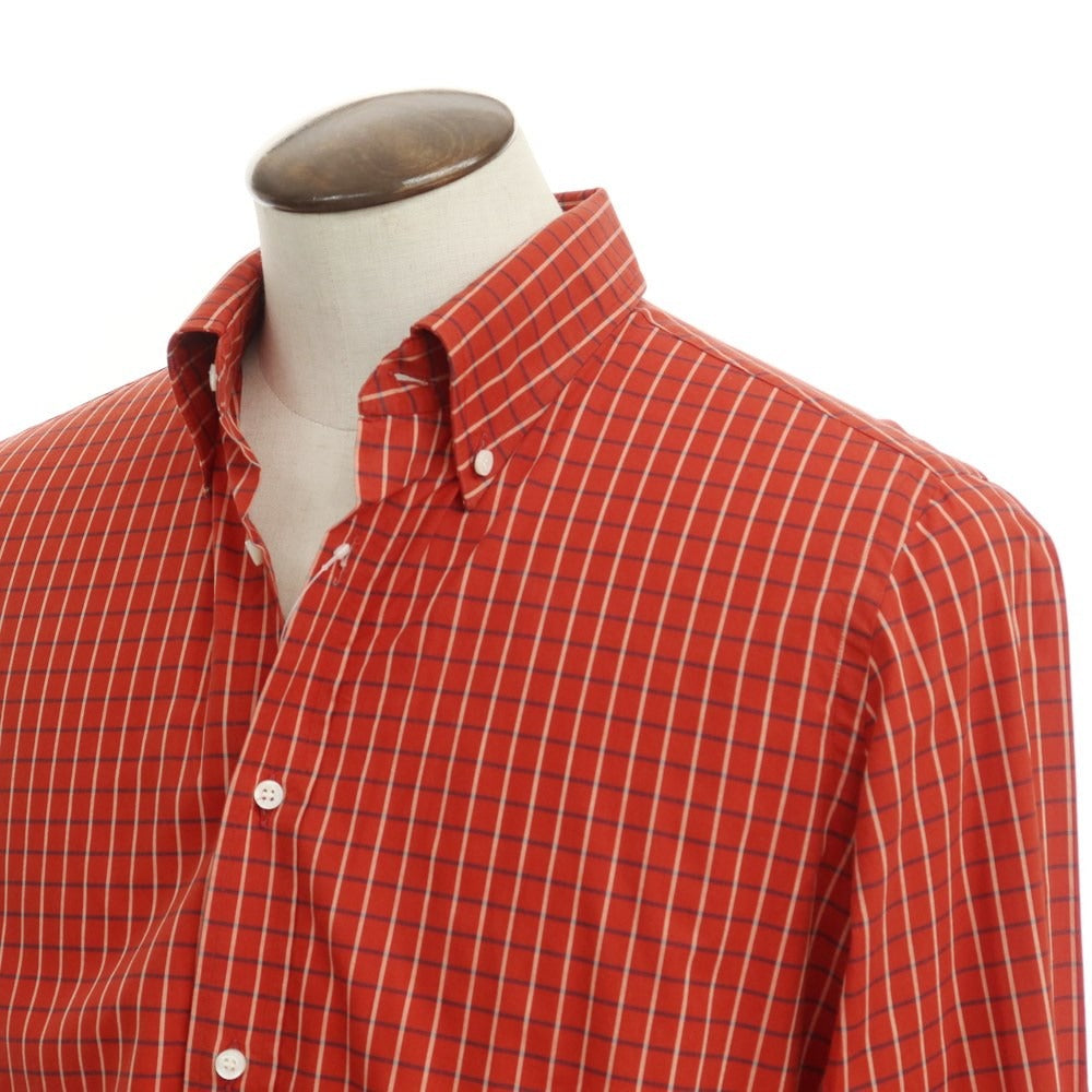 [Used] CICERI Cotton Check Button-down Casual Shirt Red x White [Size 41] [RED] [S/S/A/W] [Condition Rank C] [Men&