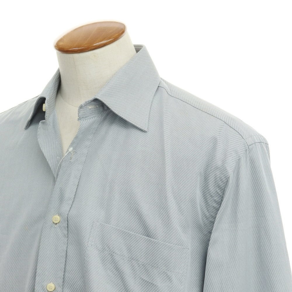 [Used] Brioni Cotton Semi-Wide Collar Dress Shirt, Gray [Size 40] [GRY] [S/S/A/W] [Condition Rank B] ​​[Men&