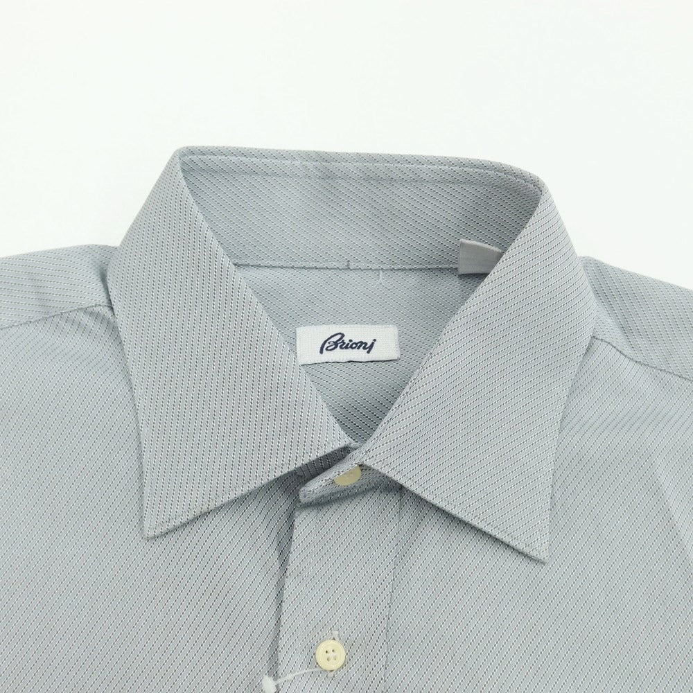 [Used] Brioni Cotton Semi-Wide Collar Dress Shirt, Gray [Size 40] [GRY] [S/S/A/W] [Condition Rank B] ​​[Men&