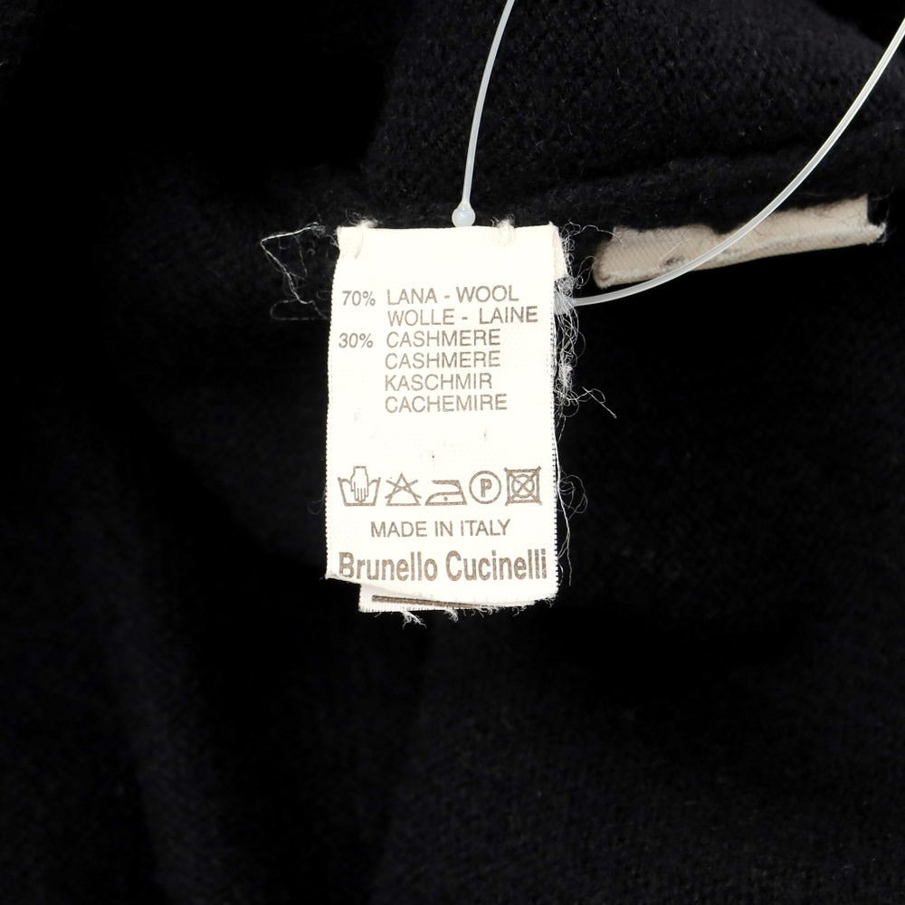 [Used] Brunello Cucinelli High Gauge Wool Cashmere Turtleneck Knit Black [Size 46] [BLK] [A/W] [Condition Rank C] [Men&