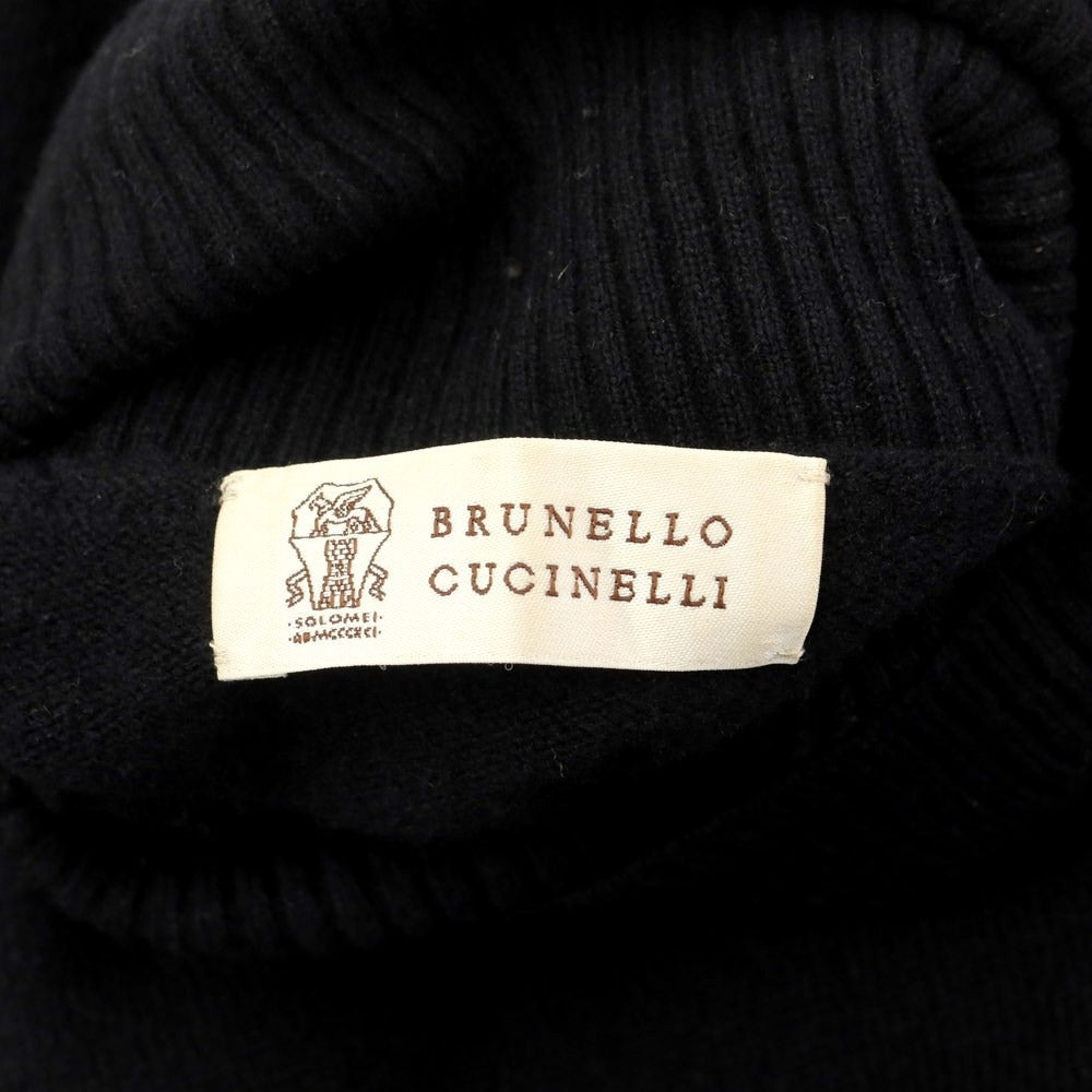 [Used] Brunello Cucinelli High Gauge Wool Cashmere Turtleneck Knit Black [Size 46] [BLK] [A/W] [Condition Rank C] [Men&