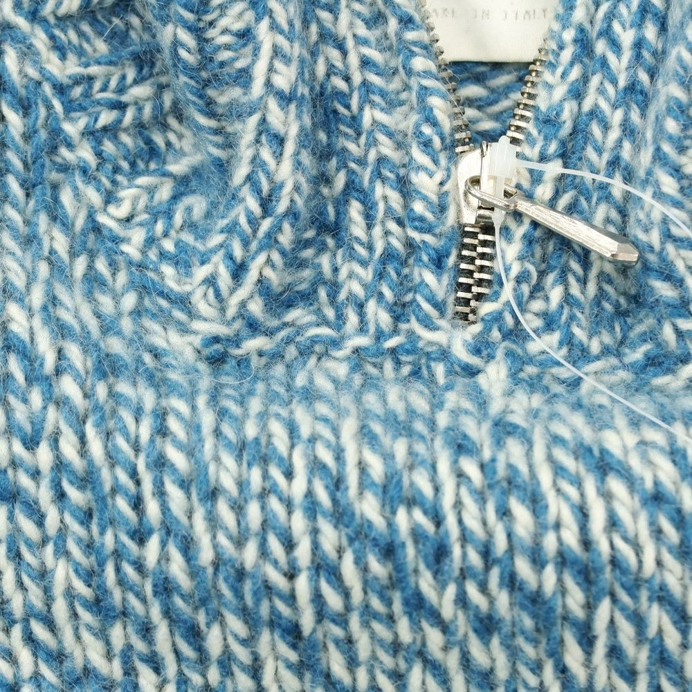 [Used] Malo low gauge cashmere stand collar knit blue x white [size 50] [BLU] [A/W] [Condition rank C] [Men&