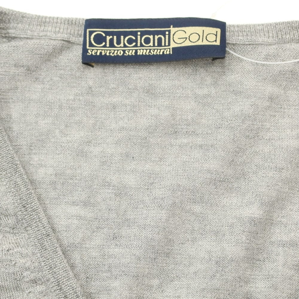[Used] CRUCIANI High Gauge Cashmere Silk V-neck Knit Vest Gray [Size 48] [GRY] [A/W] [Condition Rank C] [Men&