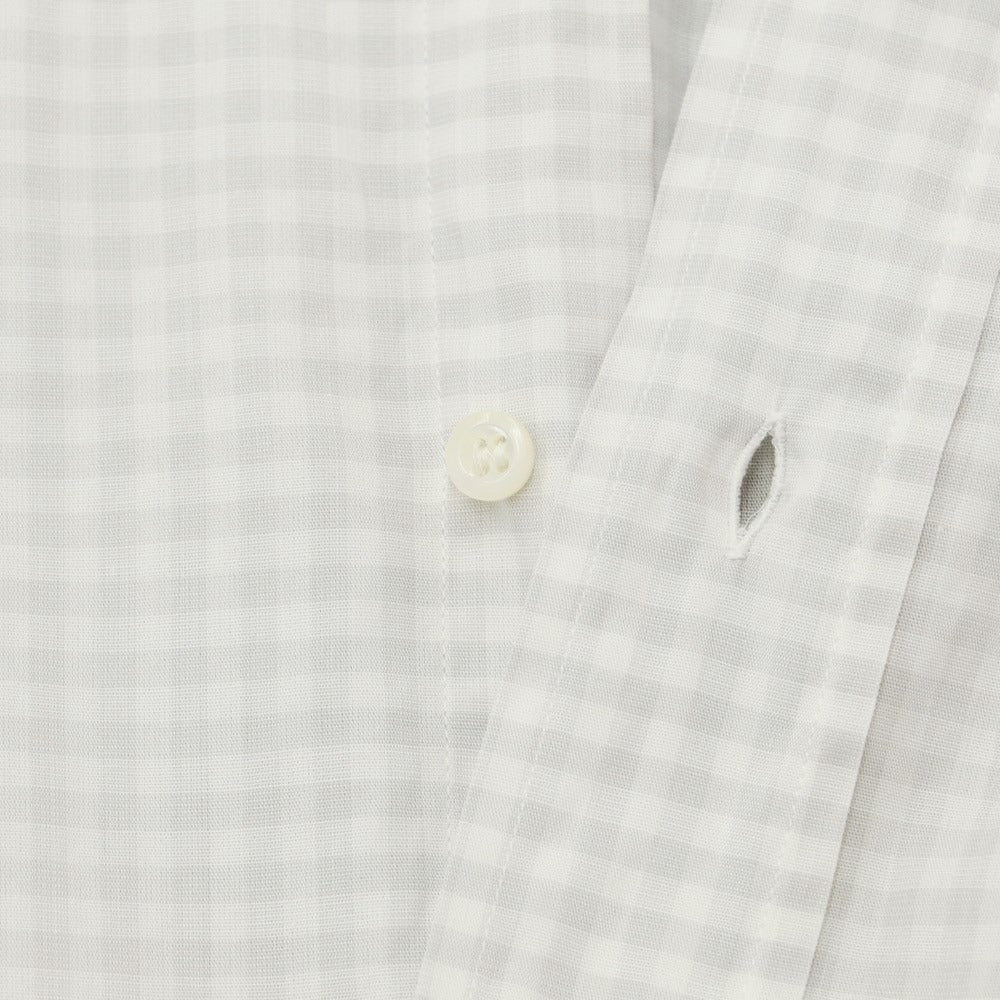 [Used] RAVAZZOLO Cotton Check Regular Collar Dress Shirt Light Gray x White [42] [Condition Rank D] [Men&