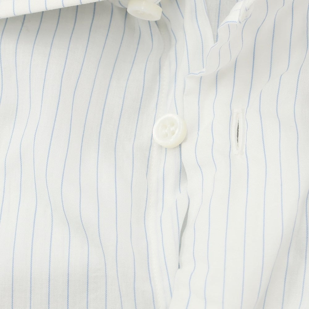 [Used] FRAY Cotton Striped Double Cuff Dress Shirt White x Blue [43] [Condition Rank C] [Men&