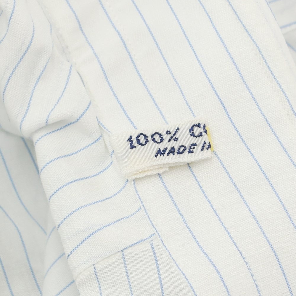 [Used] FRAY Cotton Striped Double Cuff Dress Shirt White x Blue [43] [Condition Rank C] [Men&