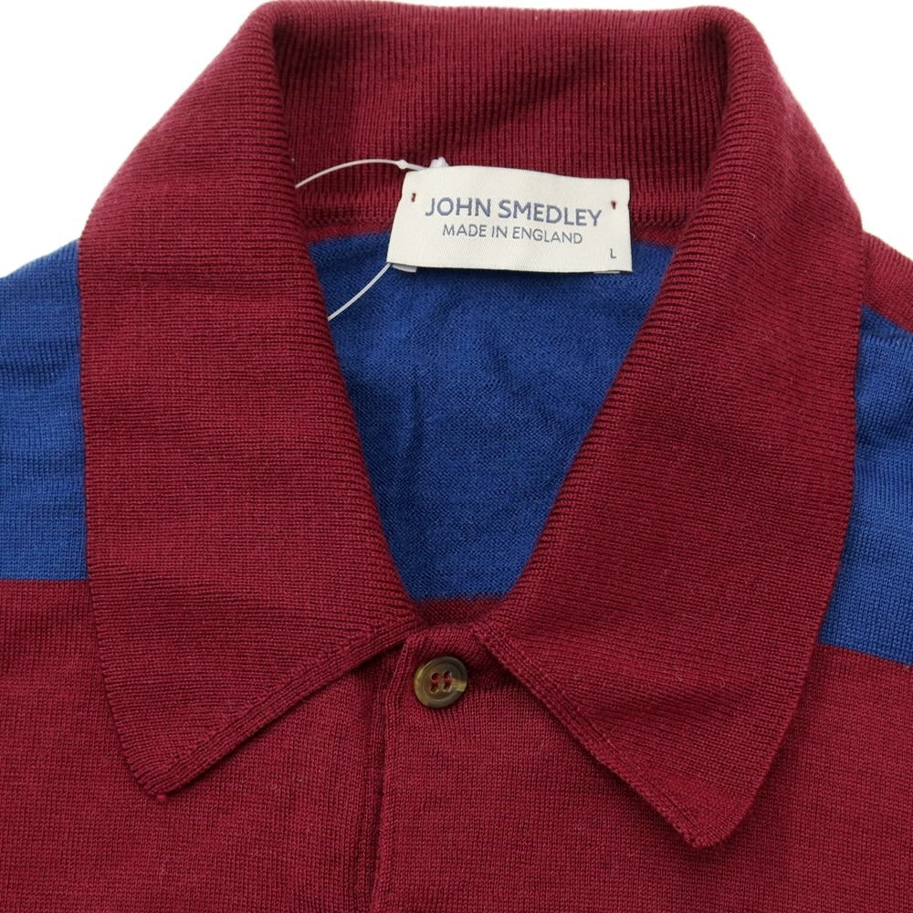 【中古】ジョンスメドレー JOHN SMEDLEY ハイゲージウール ボーダー ポロニット マルーンxネイビー【サイズL】【RED】【A/W】【状態ランクB】【メンズ】【768792】
[DPD]