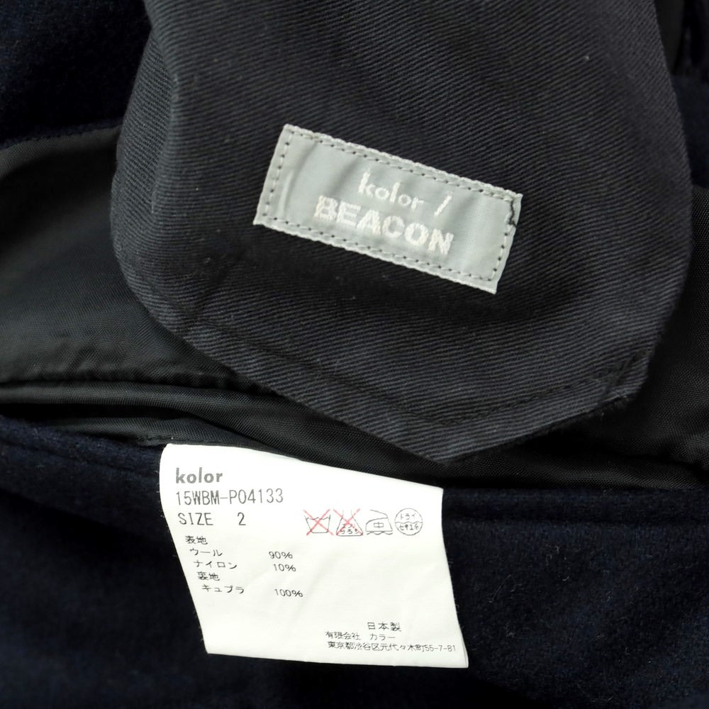 [Used] kolor/BEACON wool nylon casual slacks pants navy [size 2] [NVY] [A/W] [condition rank C] [men&