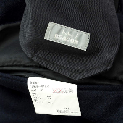 [Used] kolor/BEACON wool nylon casual slacks pants navy [size 2] [NVY] [A/W] [condition rank C] [men&