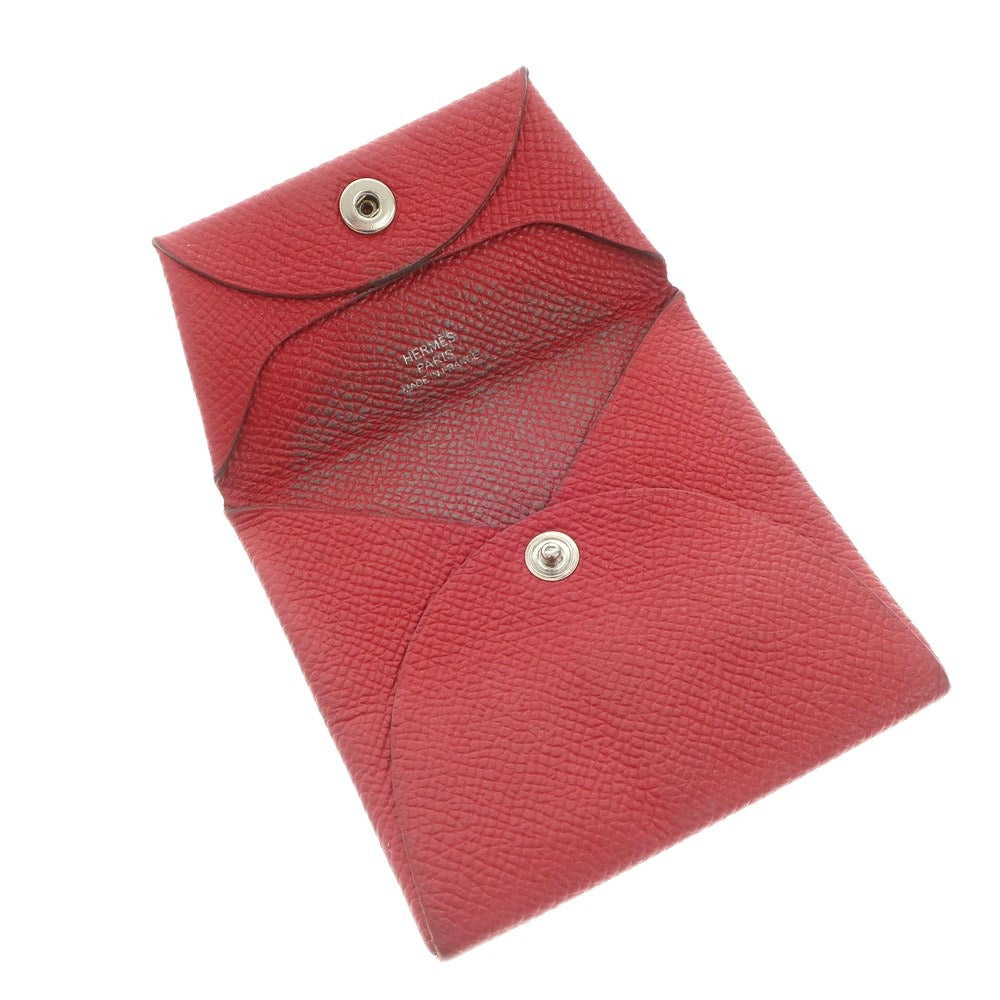 [Used] Hermes HERMES Embossed Leather Coin Case Red [RED] [S/S/A/W] [Condition Rank C] [Unisex] [768775]
 [EPD]