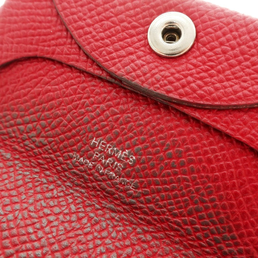 [Used] Hermes HERMES Embossed Leather Coin Case Red [RED] [S/S/A/W] [Condition Rank C] [Unisex] [768775]
 [EPD]