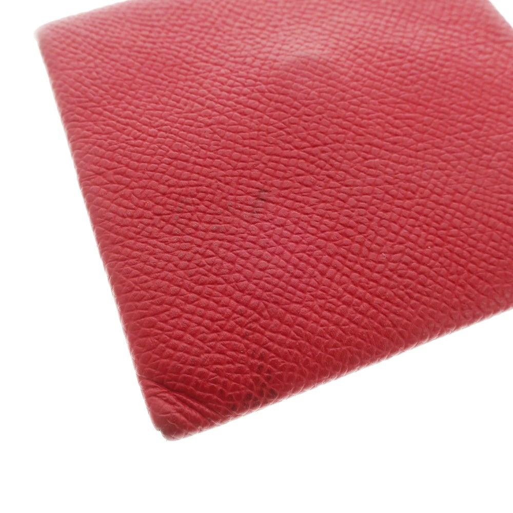 [Used] Hermes HERMES Embossed Leather Coin Case Red [RED] [S/S/A/W] [Condition Rank C] [Unisex] [768775]
 [EPD]