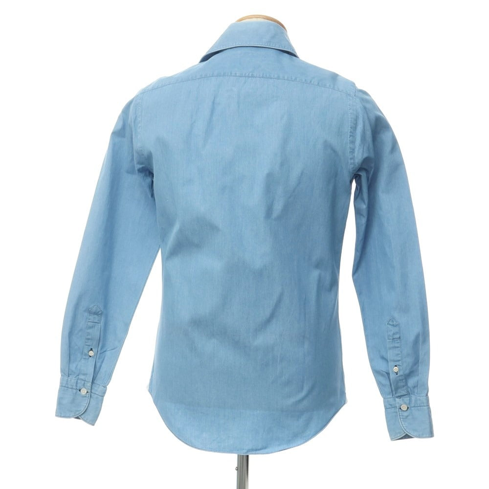[Used] Finamore Cotton Horizontal Collar Casual Shirt Blue [Size 37] [BLU] [S/S/A/W] [Condition Rank C] [Men&