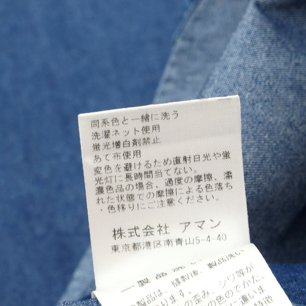 [Used] Finamore Cotton Horizontal Collar Casual Shirt Light Navy [Size 37] [NVY] [S/S/A/W] [Condition Rank C] [Men&