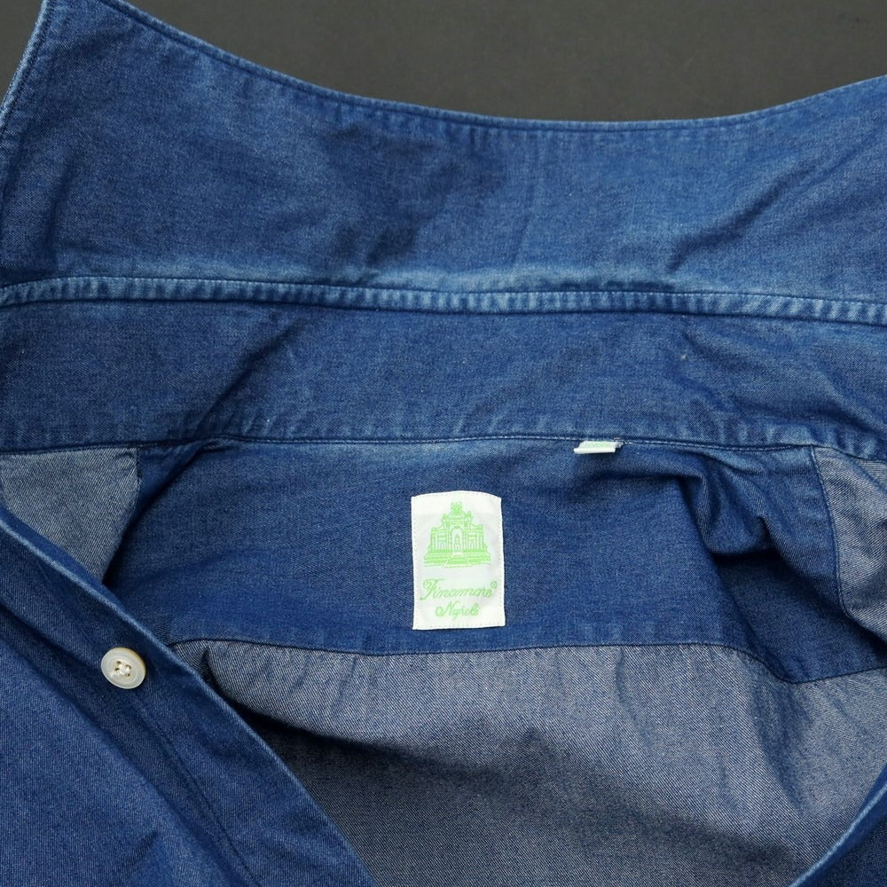 [Used] Finamore Cotton Horizontal Collar Casual Shirt Light Navy [Size 37] [NVY] [S/S/A/W] [Condition Rank C] [Men&