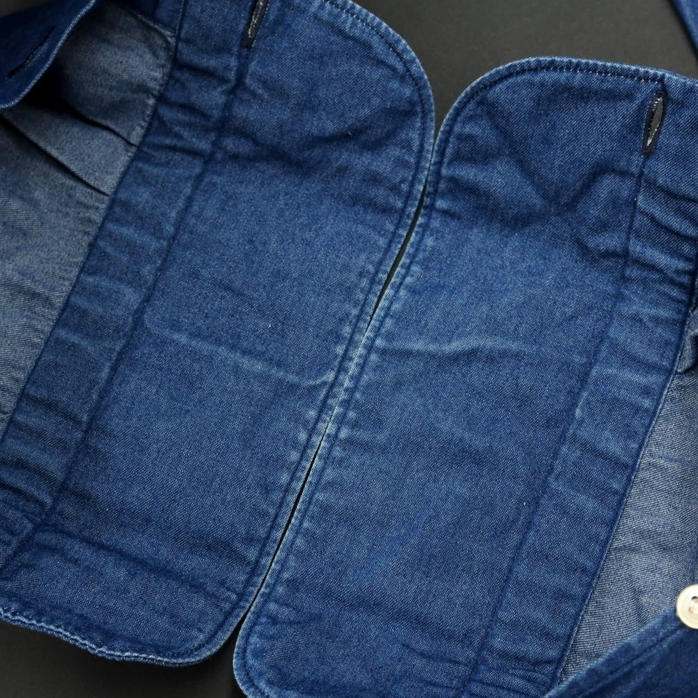 [Used] Finamore Cotton Horizontal Collar Casual Shirt Light Navy [Size 37] [NVY] [S/S/A/W] [Condition Rank C] [Men&
