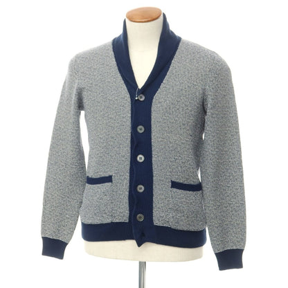 [Used] ZANONE Cotton Shawl Collar Cardigan Navy x Gray [Size 46] [NVY] [S/S] [Condition Rank C] [Men&